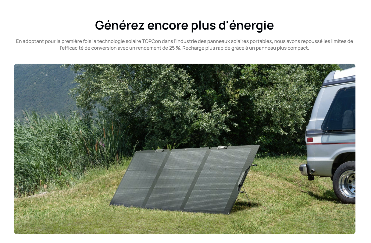 panneau solaire pliable 160W ecoflow nextgen